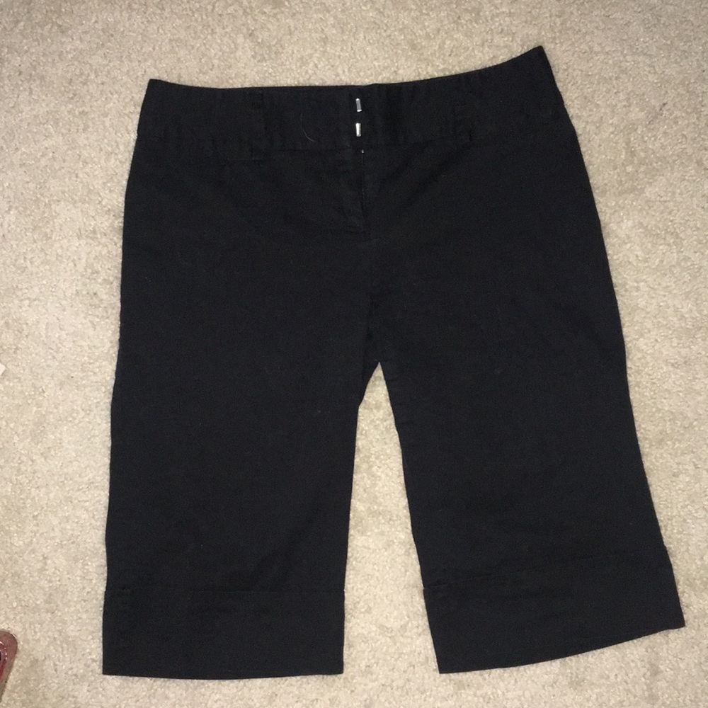 Black dress slack shorts